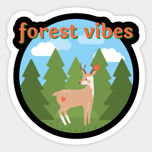 Forest Vibes with a Deer! Sticker